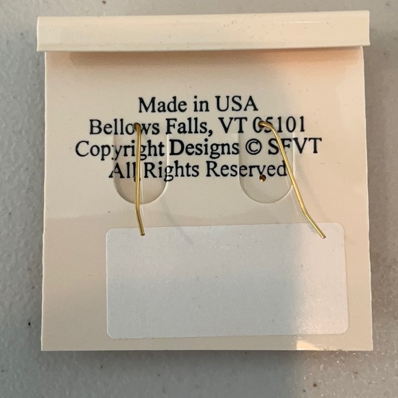 Silver Forest Hammered Copper Gold Tone Drop Dangle Earrings - Picture 6 of 7